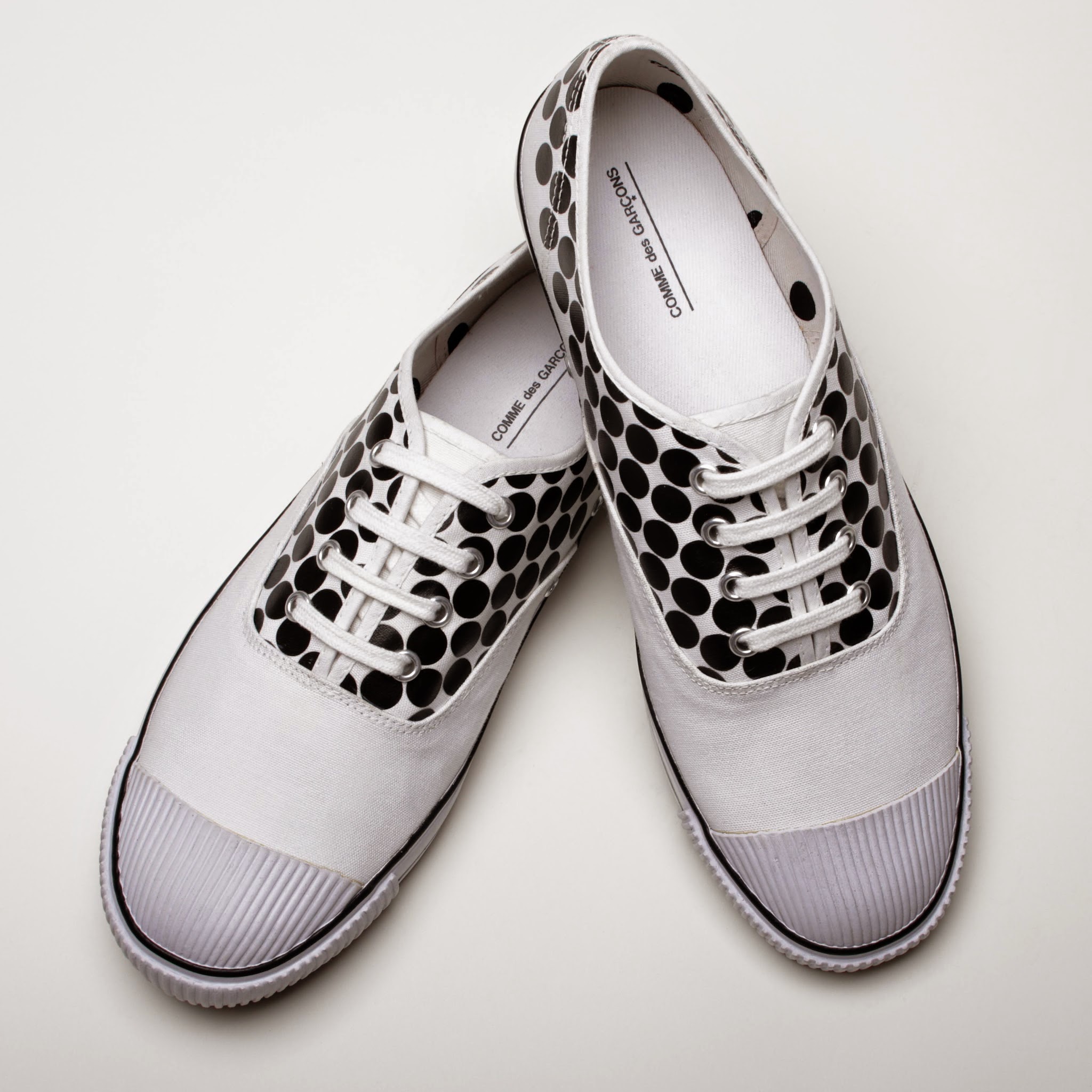 comme de garcon polka dot shoes