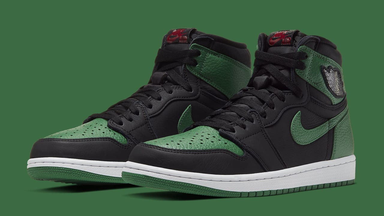 air jordan 1 pine green and black