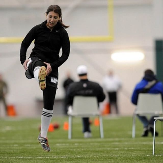 A Female Kicker Made History by Trying Out for the NFL Over the Weekend