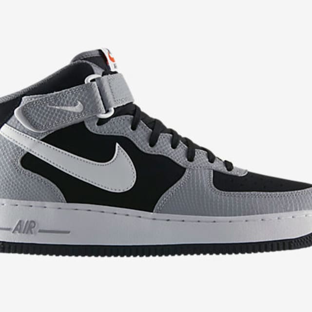 black and grey nike air force