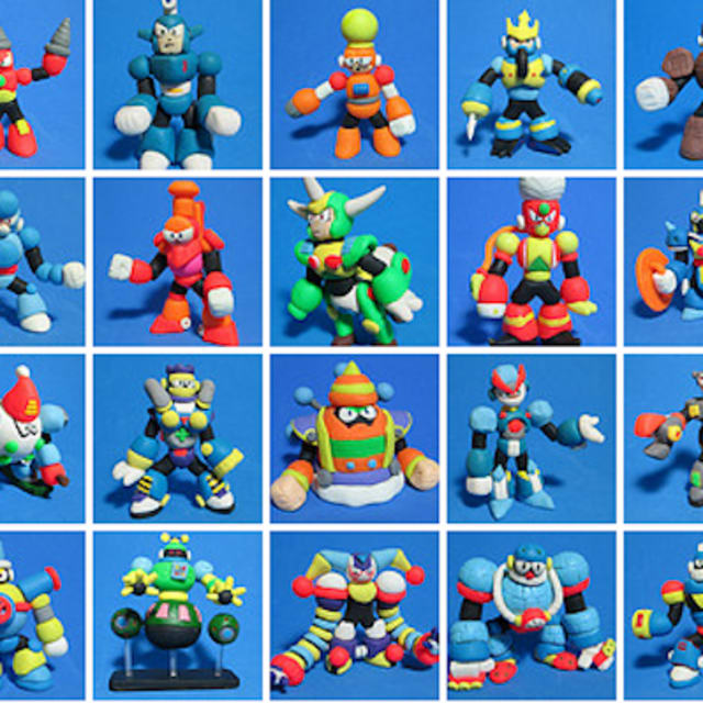 Every Mega Man Robot Master Done Up As Clay Sculpture Complex 