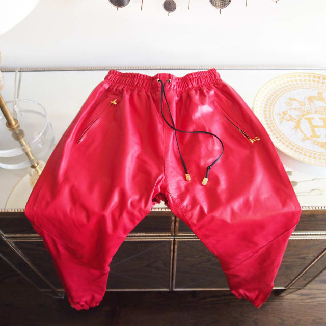 leather sweatpants womens