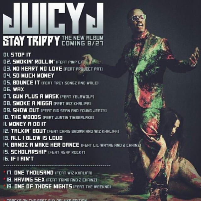 Here's the Tracklist for Juicy J's "Stay Trippy" Album Complex