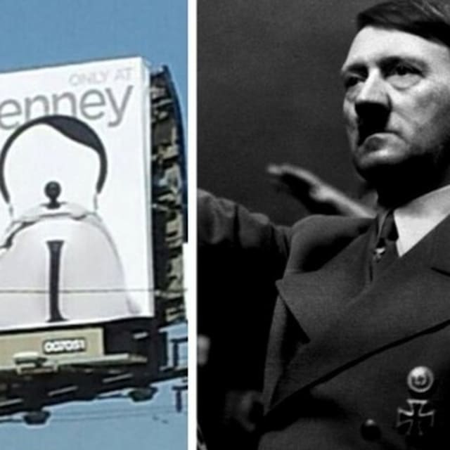 Hitler Reincarnated As A Tea Kettle on J.C. Penney's Billboard Complex