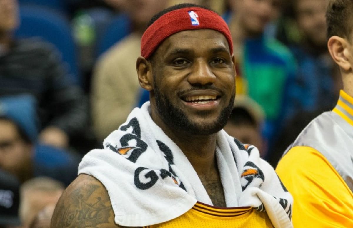 LeBron James Laughs at a Silly Meme That Someone Made Using His Photo