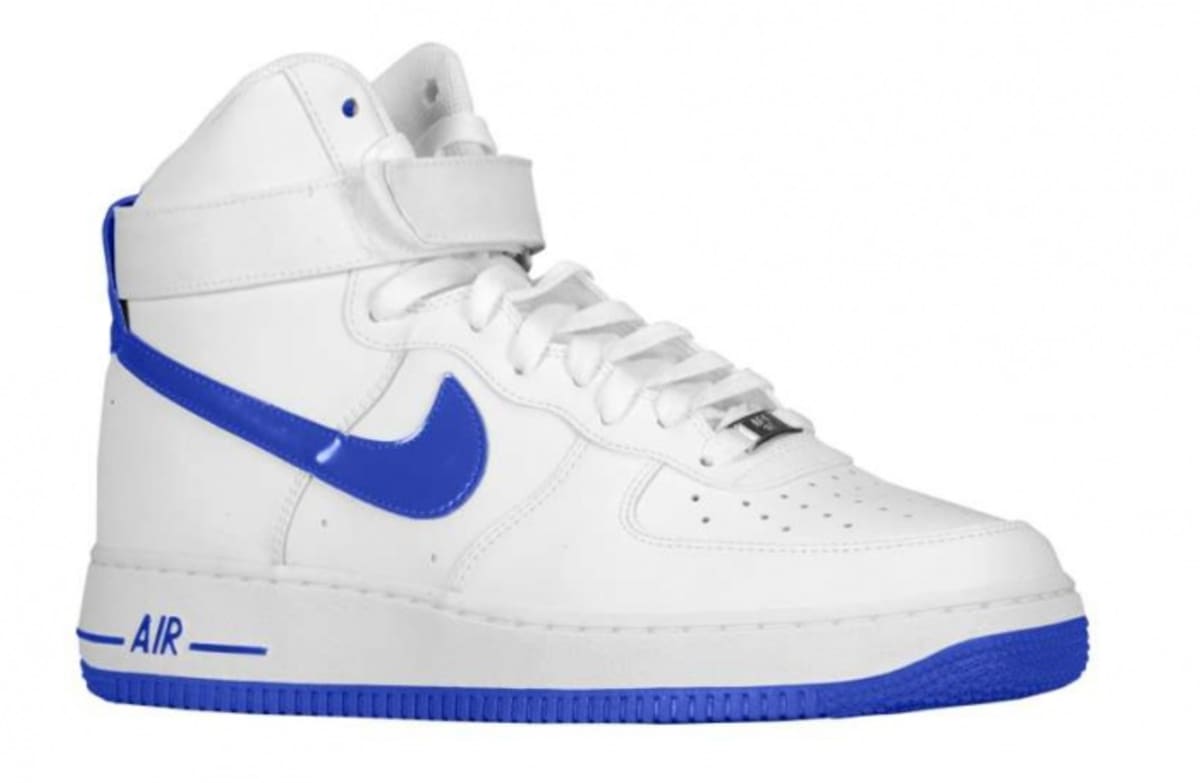 nike blue and white high top