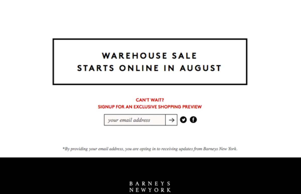 Coupons barneys warehouse