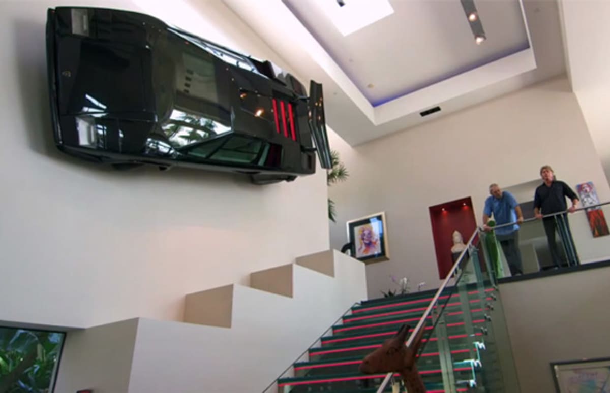 This Millionaire Hung A Lamborghini Countach On His Wall