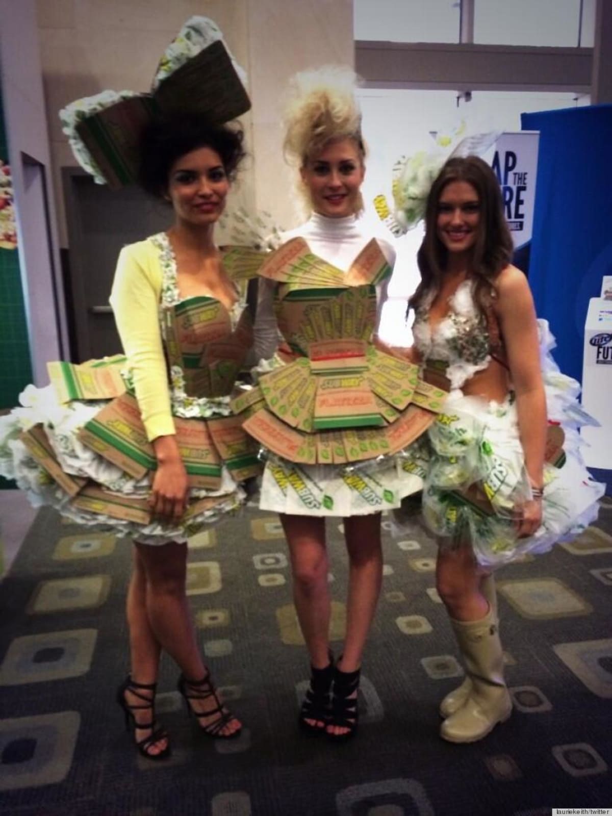 Uh... These Women Wore Dresses Made Out of Subway's Sandwich Packaging