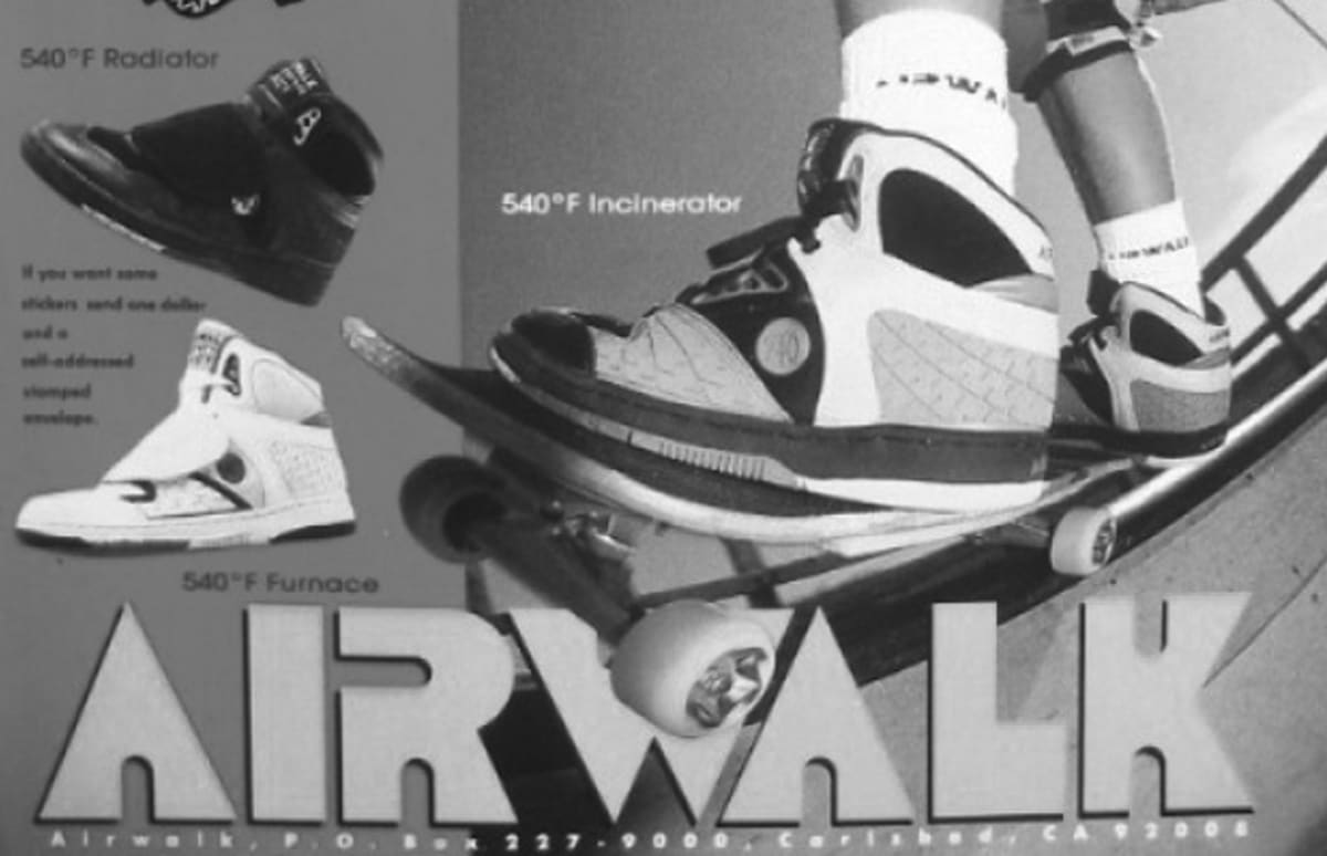 Jordan Richter, 1990 Gallery 20 Classic Airwalk Skate Shoe Print Ads