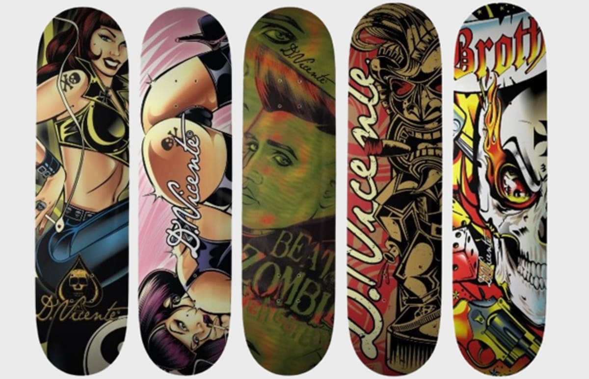 On Deck Skateboard Graphics by D.Vicente Complex