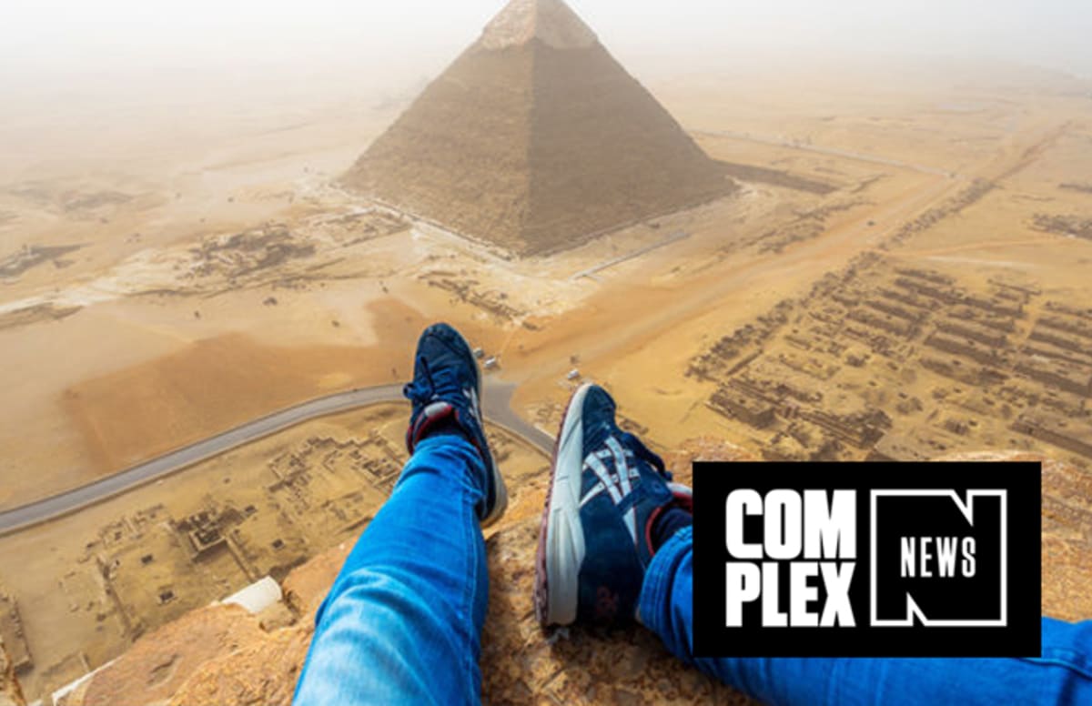 Teen Climbs Great Pyramid Of Giza For Epic Sneaker Selfie Complex