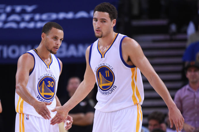 Klay Thompson and steph curry Klay Thompson and steph curry