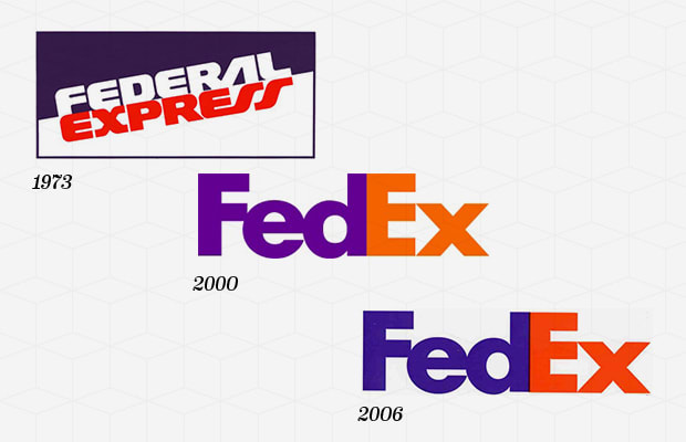 Fedex logo over the years