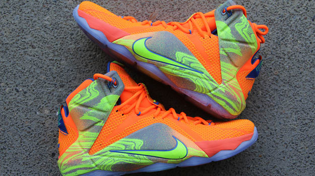 lebron 12 neon orange