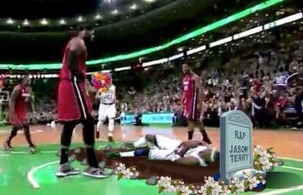 lebron james dunking on jason terry