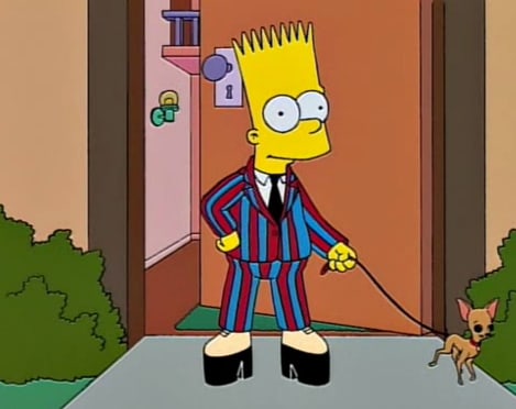 Bart's Striped Suit - The 40 Most Stylish Moments In "The Simpsons ...