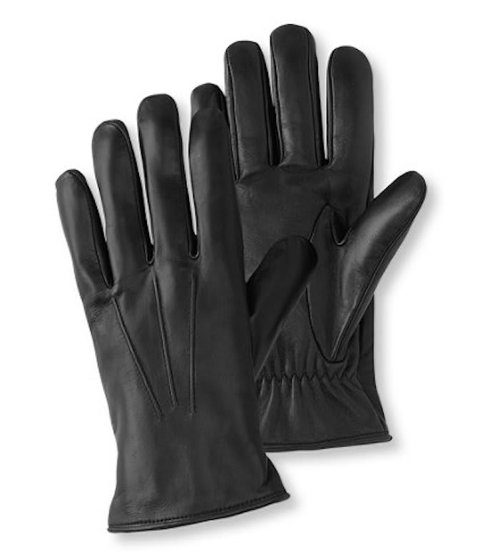 L.L. Bean Touchscreen Leather Gloves - The Only 50 Items You Need for an All Black Wardrobe 
