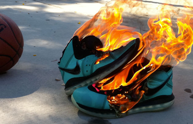 fire shining shoes