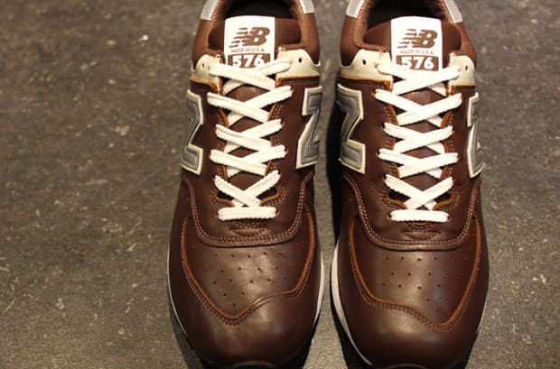 new balance 576 leather brown