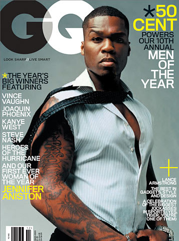 50 Cent's sleeveless dress shirt - The Worst Hip-Hop Fashion Fails of