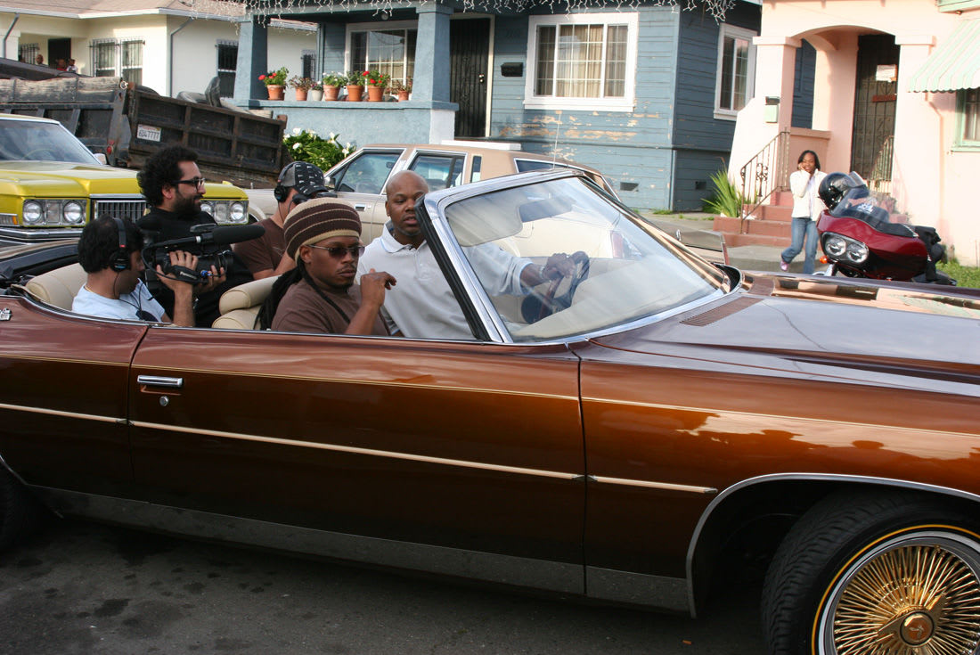Sway Calloway and Too $hort filming for MTV's "My Block: The Bay" in 2006. Photographed by D-Ray.