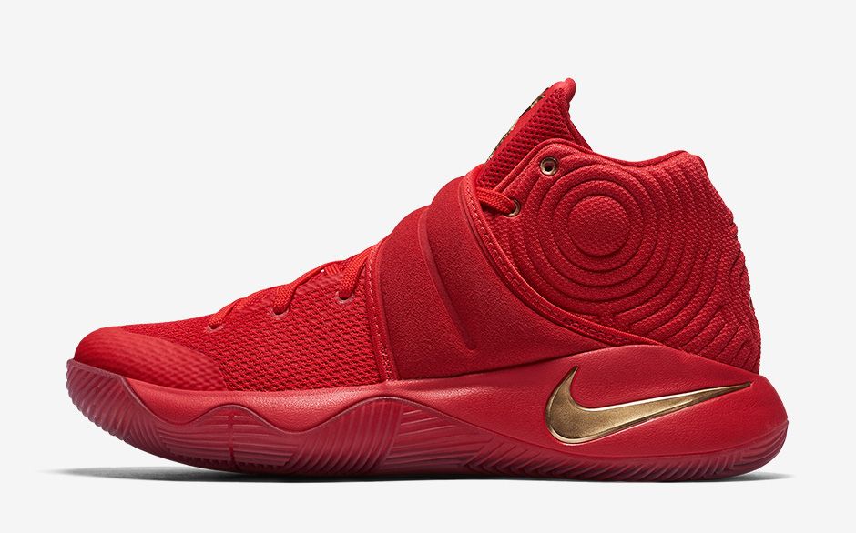 kyrie 2 red and gold