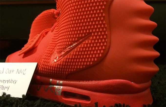 ferrari red yeezy 1 sample