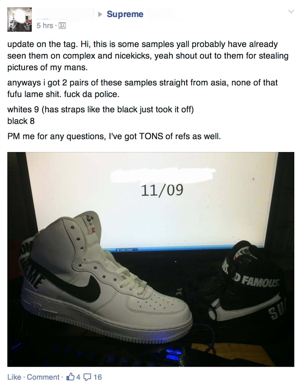 real vs fake supreme air force 1