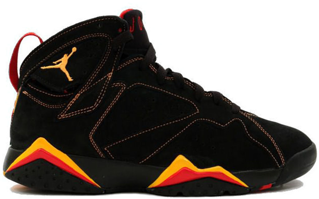 yellow red and black jordans