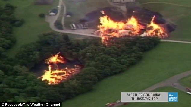 80,000 Gallons of Jim Beam Spill Into A Lake and Catch Fire Due to Freak Weather Storm