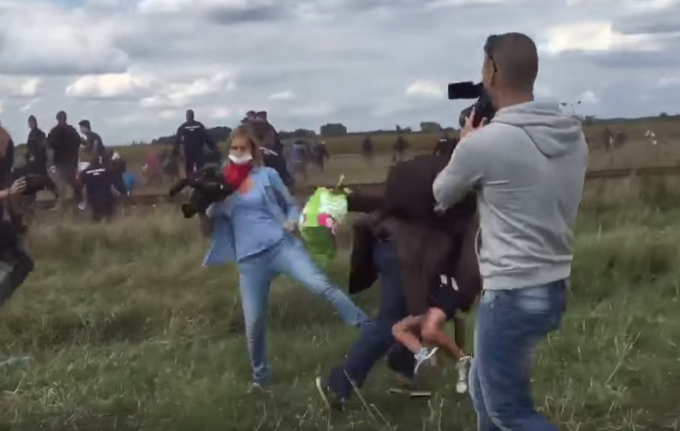Camerawoman Fired for Tripping Syrian Refugees Running From Police
