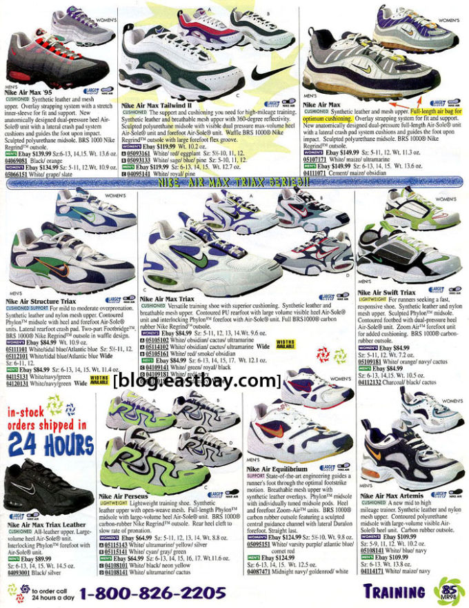 Nike Air Max 1998 25 Classic Sneakers From Vintage Eastbay Catalogs