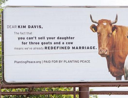 LGBT Group Burns Kim Davis With Billboard in her Hometown