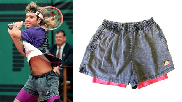 Get This Look: Agassi Becomes A Tennis Legend in Acid Wash Nike Shorts