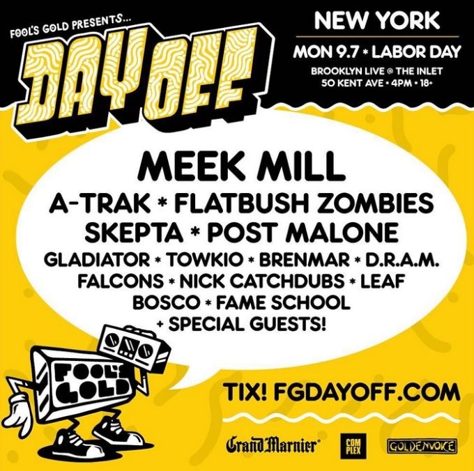 Meek Mill, Earl Sweatshirt & Action Bronson Are Headlining Fool's Gold's Day Off Concerts