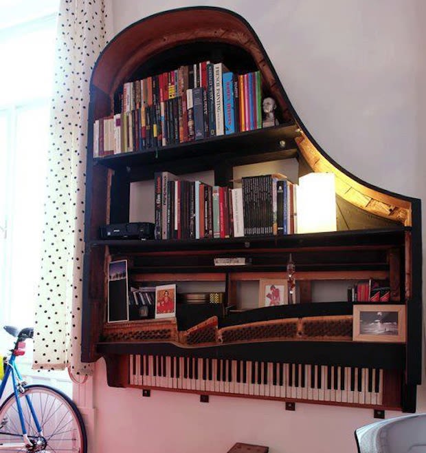 Piano Bookshelf 25 Awesome Hacks for Recycling Complex