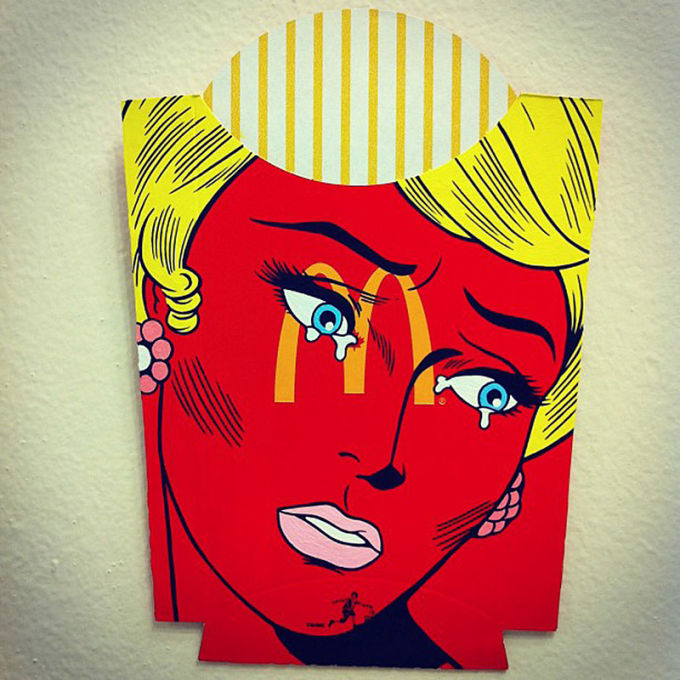 Ben Frost Creates Really Dope Paintings on McDonald's Fry Containers