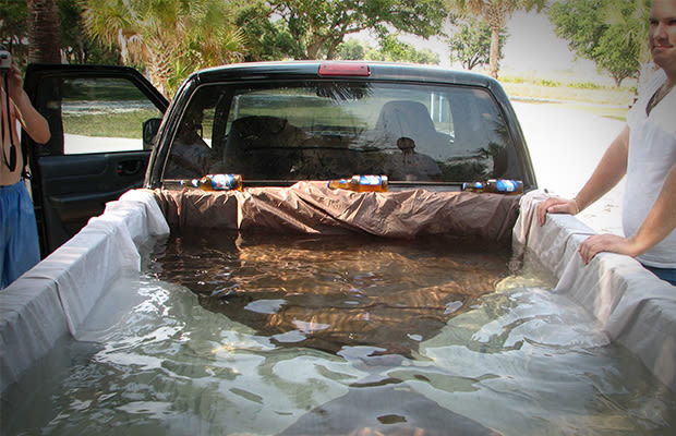 pool in truck bed