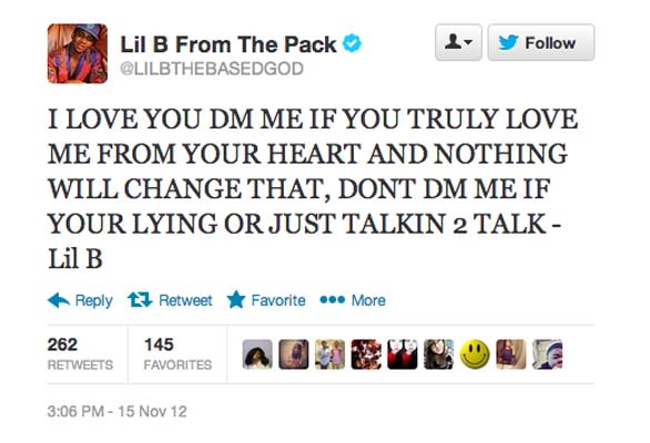 7 - The 20 Best Lil B Tweets About Love | Complex