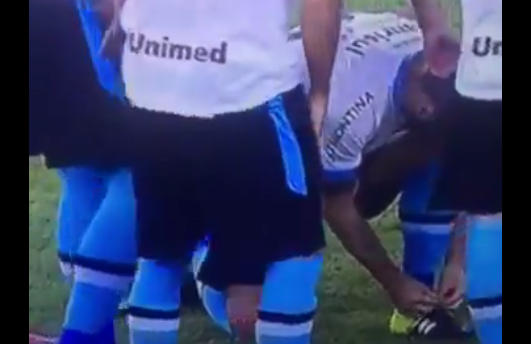 Brazilian Soccer Player Gets Caught Peeing On The Field Before A Match Complex