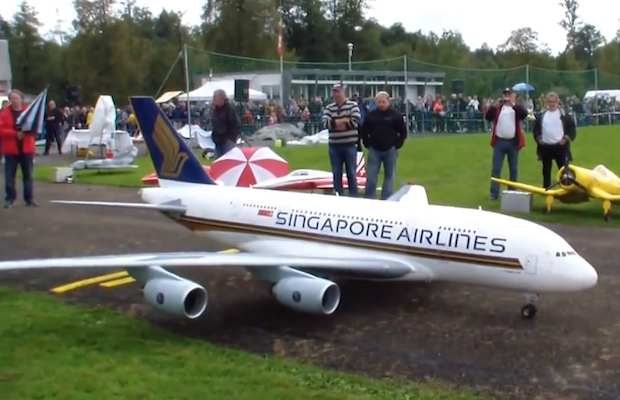 The A-380 Singapore Airline RC Plane Is the Definition of a Big Boy Toy