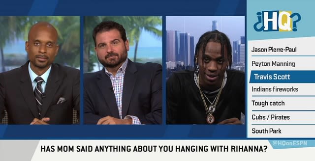 Watch Travi$ Scott Awkwardly Avoid Rihanna Questions On 'Highly Questionable'