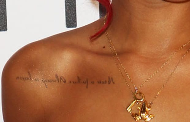 5. Rihanna's Collarbone Tattoo: A Tribute to Her Late Grandmother - wide 2