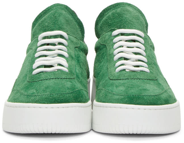 off white sneakers green and black