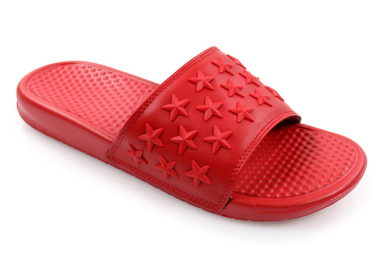 nike benassi slides red white and blue