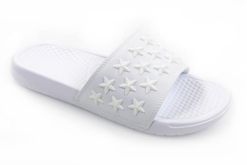 nike benassi slides red white and blue