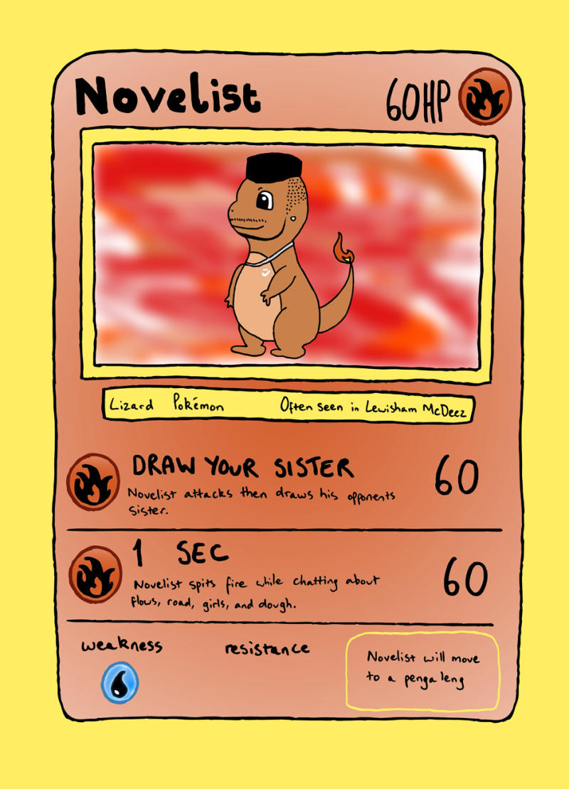 Novelist Charmander Pokemon Card