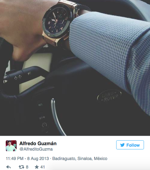 Alfredo wears a Hublot Big Bang Gold Ceramic 44mm, worth 27,700 euros