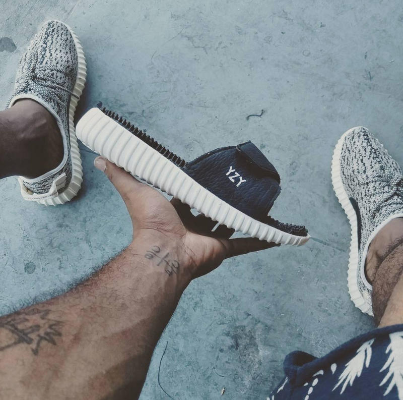 what are the yeezy slides made of